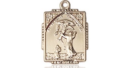 [0804FCGF] 14kt Gold Filled Saint Francis of Assisi Medal