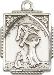 [0804FCSS] Sterling Silver Saint Francis of Assisi Medal