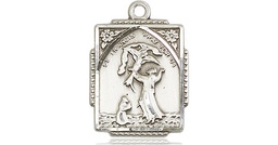 [0804FCSS] Sterling Silver Saint Francis of Assisi Medal