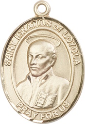 [7217KT] 14kt Gold Saint Ignatius of Loyola Medal