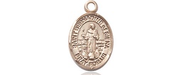 [9387KT] 14kt Gold Saint Bernadine of Sienna Medal