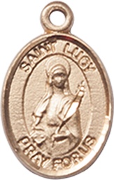 [9422KT] 14kt Gold Saint Lucy Medal