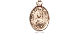 [9438KT] 14kt Gold Saint Kateri Tekakwitha Medal