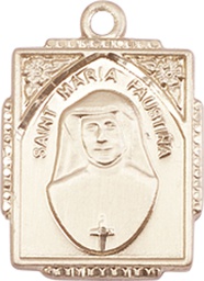 [0804MFGF] 14kt Gold Filled Saint Maria Faustina Medal