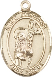 [7228KT] 14kt Gold Saint Stephanie Medal