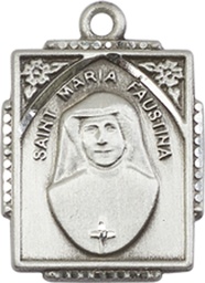 [0804MFSS] Sterling Silver Saint Maria Faustina Medal