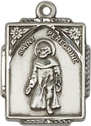 [0804PSS] Sterling Silver Saint Peregrine Medal