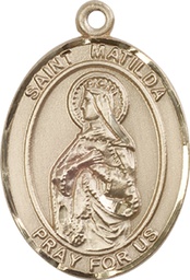 [7239KT] 14kt Gold Saint Matilda Medal