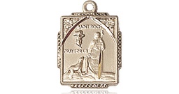 [0804RHGF] 14kt Gold Filled Saint Roch Medal