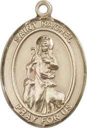 [7251KT] 14kt Gold Saint Rachel Medal