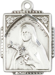 [0804TESSY] Sterling Silver Saint Therese Medal Gift Box