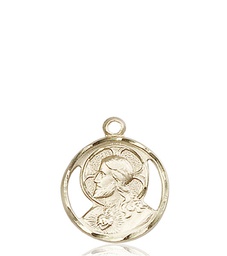 [0611KT] 14kt Gold Scapular Medal