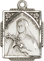 [0804TSS] Sterling Silver Saint Theresa Medal