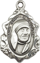 [0812SS] Sterling Silver Saint Teresa of Calcutta Medal