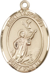 [7261KT] 14kt Gold Saint Tarcisius Medal