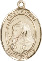 [7270KT] 14kt Gold Saint Bruno Medal