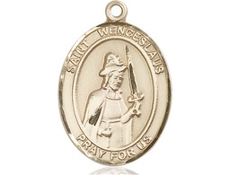 [7273KT] 14kt Gold Saint Wenceslaus Medal