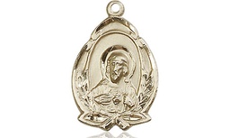 [1481SKT] 14kt Gold Scapular Medal