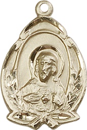 [1481SKT] 14kt Gold Scapular Medal