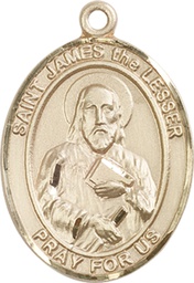 [7277KT] 14kt Gold Saint James the Lesser Medal