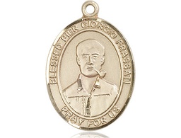 [7278KT] 14kt Gold Blessed Pier Giorgio Frassati Medal