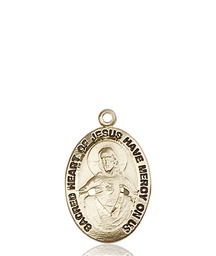 [3988KT] 14kt Gold Scapular Medal