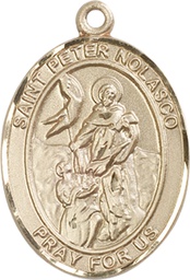 [7291KT] 14kt Gold Saint Peter Nolasco Medal