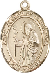 [7300KT] 14kt Gold Saint Joseph of Arimathea Medal