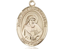 [7302KT] 14kt Gold Saint Bede the Venerable Medal