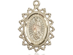 [1619FGFY] 14kt Gold Filled Our Lady of Guadalupe Medal