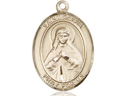 [7312KT] 14kt Gold Saint Olivia Medal