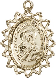 [1619HGF] 14kt Gold Filled Our Lady of Perpetual Help Medal