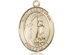 [7314KT] 14kt Gold Saint Zoe of Rome Medal