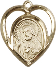 [4126KT] 14kt Gold Scapular Medal