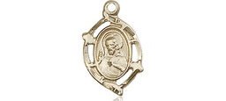 [4153KT] 14kt Gold Scapular Medal