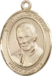 [7326KT] 14kt Gold Saint Luigi Orione Medal