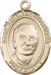 [7327KT] 14kt Gold Saint Hannibal Medal