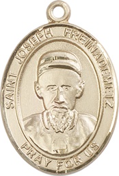 [7329KT] 14kt Gold Saint Joseph Freinademetz Medal