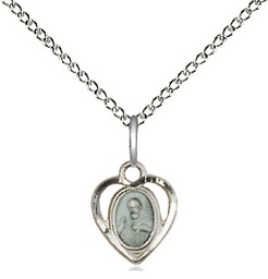 [5402ESS/18SS] Sterling Silver Scapular Pendant on a 18 inch Sterling Silver Light Curb chain