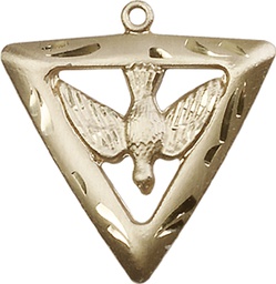 [1630GF] 14kt Gold Filled Holy Spirit Triangle Medal