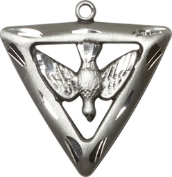 [1630SS] Sterling Silver Holy Spirit Triangle Medal