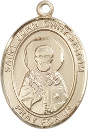 [7357KT] 14kt Gold Saint John Chrysostom Medal