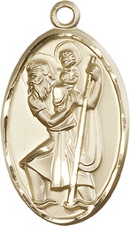 [1655GF] 14kt Gold Filled Saint Christopher Medal