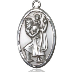 [1655SS] Sterling Silver Saint Christopher Medal