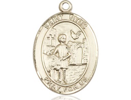 [7368KT] 14kt Gold Saint Vitus Medal