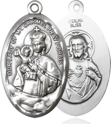 [1656SS] Sterling Silver Our Lady of Mount Carmel Medal