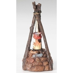 [RO-54322] 3.75" B/O LITED CAMPFIRE W/LED - Christmas