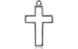 [1708SS] Sterling Silver Cross Medal