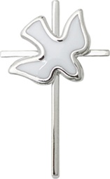 [1812WSS] Sterling Silver Cross Holy Spirit Medal