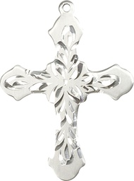 [6037SS3] Sterling Silver Cross Medal